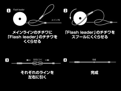 画像2: クレイジーオーシャン(Crazy Ocean)☆フラッシュリーダー(FLASH LEADER) 5.0m 4号 FL-405【メール便だと送料280円】