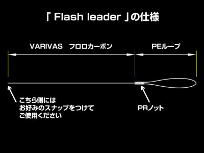 画像3: クレイジーオーシャン(Crazy Ocean)☆フラッシュリーダー(FLASH LEADER) 5.0m 6号 FL-605【メール便だと送料280円】