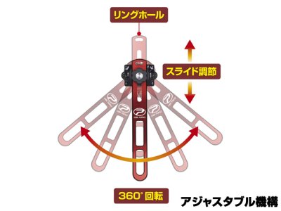 画像1: プロックス(PROX)☆タモホルダースリムボディV3 ブラックｘレッド PX8742KR【送料590円 8千円以上送料無料】