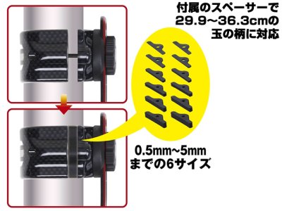 画像3: プロックス(PROX)☆タモホルダースリムボディV3 ブラックｘレッド PX8742KR【送料590円 8千円以上送料無料】