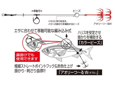 画像2: カツイチ(KATSUICHI)☆IKAクラ イカ一番 アオリスペシャル IS-24 Mサイズ【メール便だと送料280円】