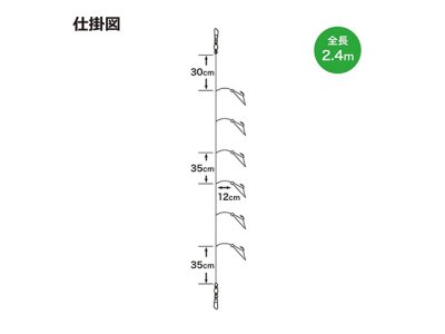 画像1: プロマリン(PRO MARINE)☆胴突サバ皮サビキ ASE011　9号【メール便だと送料280円】