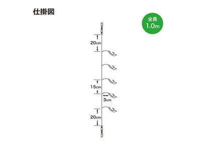 画像1: プロマリン(PRO MARINE)☆豆アジピンクサビキ 3枚セット ASA044　1号【メール便だと送料280円】