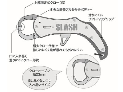 画像3: スラッシュ(SLASH)☆フィッシュグリップX SL-319 ブラック【メール便だと送料280円】