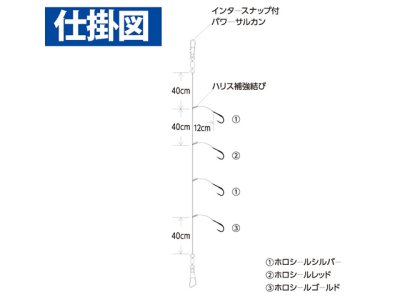 画像3: ハヤブサ(Hayabusa)☆船極喰わせサビキ 落し込み ケイムラ&ホロ ショート 4本 10-12 SS430【メール便だと送料280円】