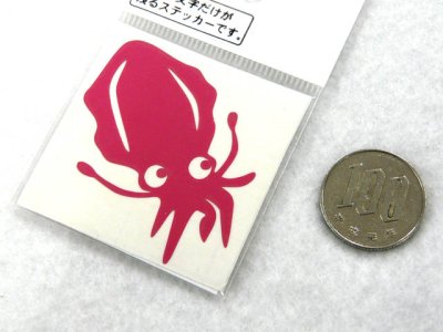 画像2: 明光社☆ミニイカ ピンク M-1P アオリイカステッカー【メール便だと送料280円】