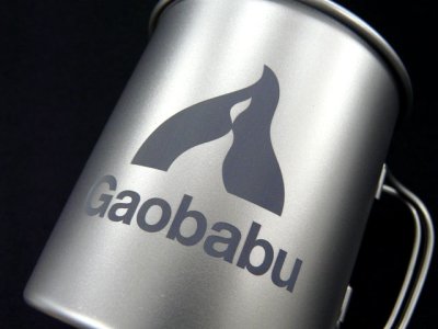 画像1: ガオバブ(Gaobabu)☆Gaobabuチタンマグカップ 400ml フタ・メッシュ袋付【送料590円 8千円以上送料無料】