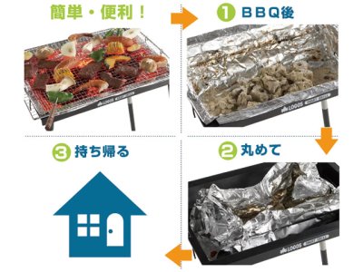 画像1: ロゴス(LOGOS)☆BBQお掃除楽ちんシート（極厚）【送料590円 8千円以上送料無料】