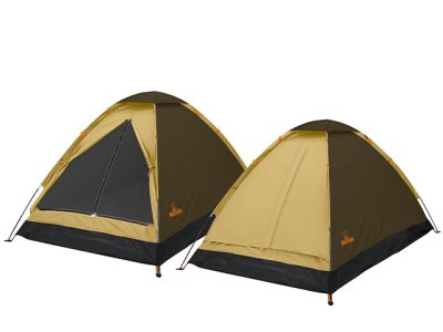 画像1: ハック(HAC)☆Montagna 組立式２人用ドームテント ツートンベージュ【送料590円 8千円以上送料無料】