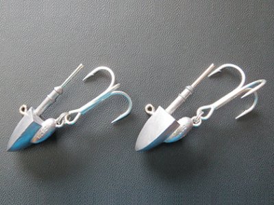 画像1: オンスタックル(oz-tackle)☆ワインド専用ジグヘッド　ジージーヘッド(ZZ Head) 3／8oz. LEAD トレブルフック付き【メール便だと送料280円】