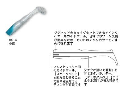 画像2: コーモランプロダクト(CORMORAN)☆スパークテール(Spark Tail) 90 #S14 小鰯【メール便だと送料280円】