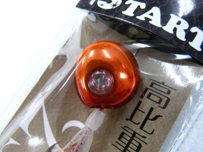 画像1: スタート(START)☆タイラバ 2step TG トリプルフックショートカーリー コンプリート(遊動式) 80g ＃01オレンジレッド【メール便だと送料280円】