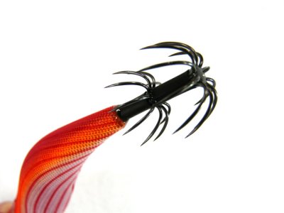 画像1: マルキユーFishLeague☆エギリー ダートマックスTR(EGILEE DARTMAX) 3.5号 30g-BK TR17: レッドオレンジボーダーレッド【メール便だと送料280円】