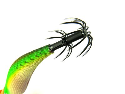 画像1: マルキユーFishLeague☆エギリー ダートマックスTR(EGILEE DARTMAX) 3.5号 30g-BK TR21: オレンジヘッド/ダークグリーンアジレッド【メール便だと送料280円】