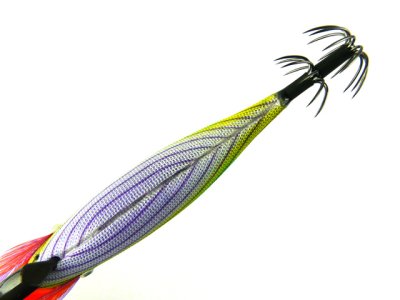 画像3: マルキユーFishLeague☆エギリー ダートマックスTR(EGILEE DARTMAX) 3.5号 30g-BK TR22: オレンジヘッド/パープルボーダーパープル【メール便だと送料280円】