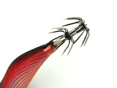 画像1: ダイワ(DAIWA)☆エメラルダス(Emeraldas)　ボート2 3.0号25g #13夜光-ブラックヘッド/縞赤【メール便だと送料280円】